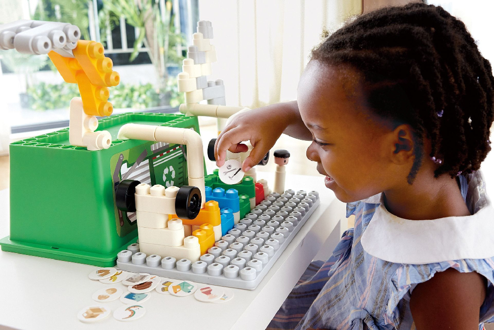 德國 Poly-M 垃圾分類卡車積木組